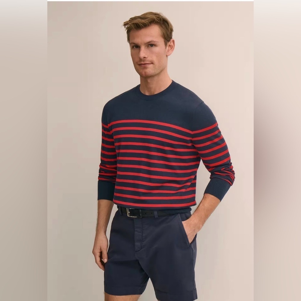 Brooks Brothers Navy and White Sweater